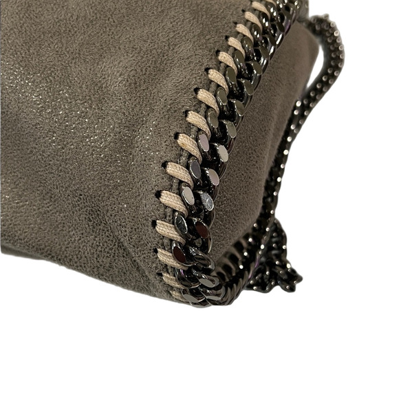 Stella McCartney Falabella Gray Vegan Suede Chain Crossbody Bag - Picture 6 of 15